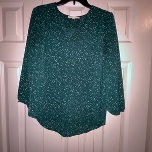 Fun 2 Fun Blue 3/4 Sleeve Blouse